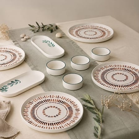 Evidea Kitchen Petal 10 Parça Kahvaltı Takımı - Renkli