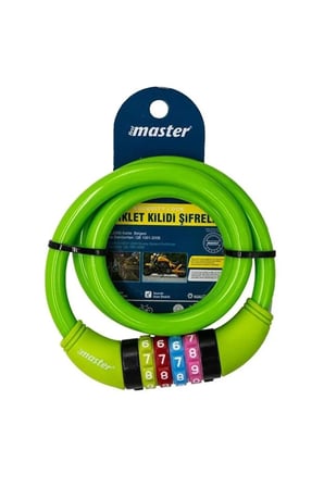 Master Bisiklet Kilidi Extra Sağlam Kilit 12 mm X 150 Cm Karışık Renk Gönderilir