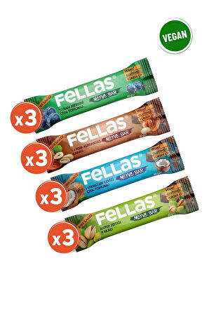 Meyve Bar Karma Kutu 40g x 12 Adet (4 Çeşit)
