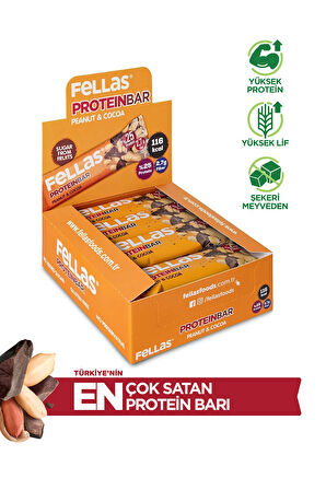 Protein Bar - Yer Fıstıklı ve Kakaolu 32g x 12 Adet