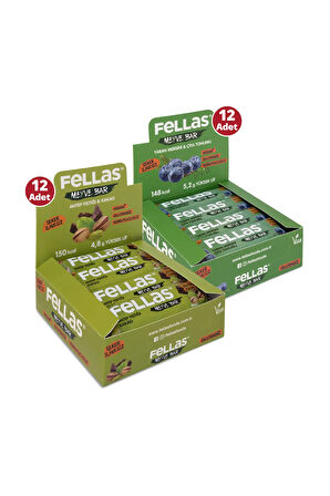 Meyve Bar 40 G Süper Ikili Kutu 24 Adet - Antep Fıstıklı X 12 Adet + Yaban Mersini X 12 Adet