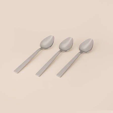 Erdem 3'lü Latte Kaşığı - Gümüş