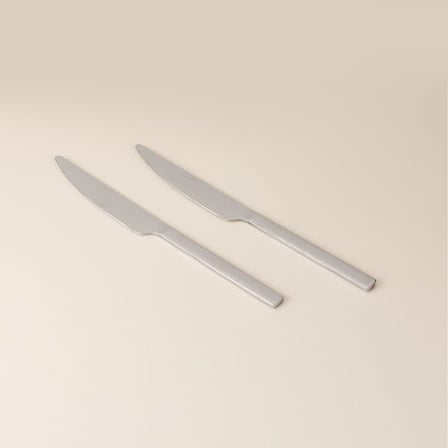 Erdem Basic 2'li Tatlı Bıçağı - Gümüş
