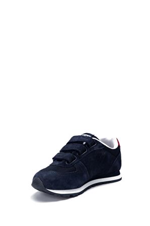 Hammer Jack Hakiki Deri Peru Lacivert - Kırmızı Unisex Çocuk Spor Ayakkabı 