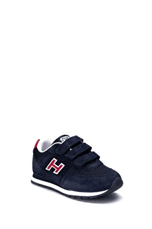 Hammer Jack Hakiki Deri Peru Lacivert - Kırmızı Unisex Çocuk Spor Ayakkabı 