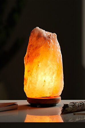 Himalaya Tuz Lambası 4-6 Kg. Doğal Kaya Tuzu Lambası Aç Kapa Düğmeli Tuz Lamba Himalayan Salt Lamp
