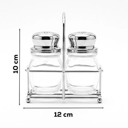 Porsima Pbt-568 2li Metal Standlı Akrilik Tuzluk Biberlik Seti