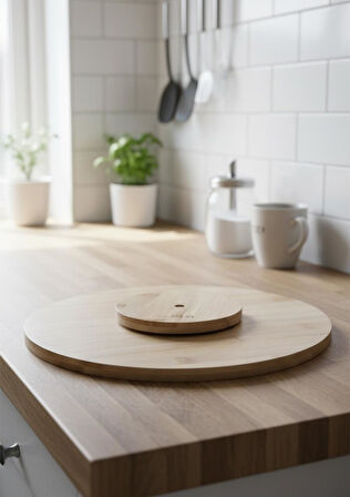 Bambu Döner Stantlı Sunumluk - 28 CM