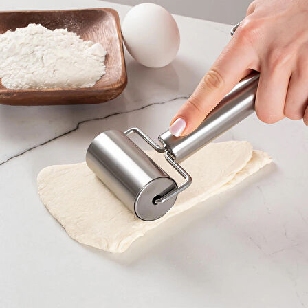 Porsima 226 Çelik Pratik Rulo Pürüzsüz Çift Yönlü Merdane Oklava