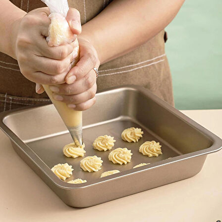 Porsima PBT-164 Krema Kek Pasta Süsleme Kullan At Krem Şanti Sıkma Torbası Pastacılık Malzemeleri 50 Adet 