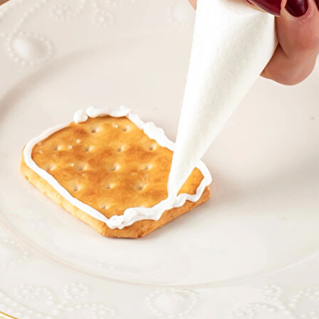 Porsima PBT-164 Krema Kek Pasta Süsleme Kullan At Krem Şanti Sıkma Torbası Pastacılık Malzemeleri 50 Adet 