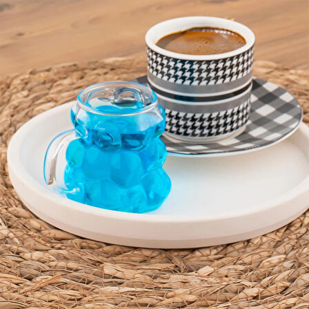 Porsima 153 3 Parça Borosilikat Boncuk Şekilli Bardak Seti 90 Ml