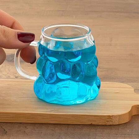 Porsima 153 3 Parça Borosilikat Boncuk Şekilli Bardak Seti 90 Ml