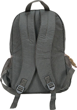Pippa İlus Dört Gözlü Okul ve Günlük Sırt Çantası (Koyu Gri - Kadın ve Erkek - CNT8035-05)