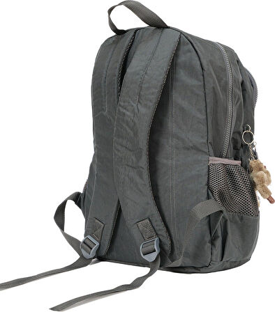 Pippa İlus Dört Gözlü Okul ve Günlük Sırt Çantası (Koyu Gri - Kadın ve Erkek - CNT8035-05)