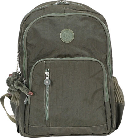 Pippa Yogi Dört Bölmeli Krinkıl Okul ve Günlük Sırt Çantası - Kız ve Erkek - Yeşil - CNT8030-02