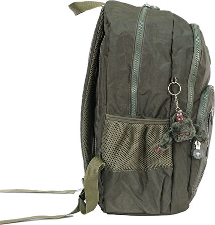 Pippa Yogi Dört Bölmeli Krinkıl Okul ve Günlük Sırt Çantası - Kız ve Erkek - Yeşil - CNT8030-02