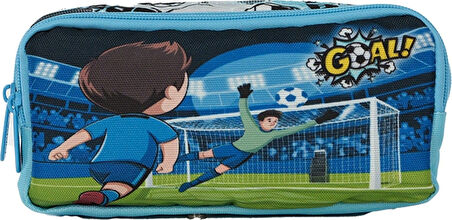 Pippa Erkek Çocuk Üç Gözlü Mavi İlkokul Üçlü Okul Çanta Seti - Futbol - PPSET5285