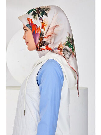 %100 Saf İpek - Sura İpek Eşarp 8337D (S)-2