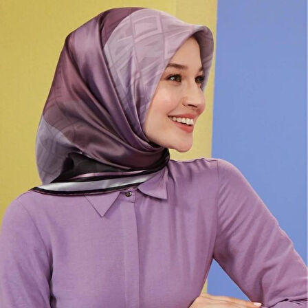 Armine E21YA8516D0402 Dj Saf İpek Eşarp 8516D (T)  (Nostalji Twill)