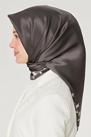 Armine Nostalji Çiçek  Desenli Tivil İpek Eşarp 8553-90