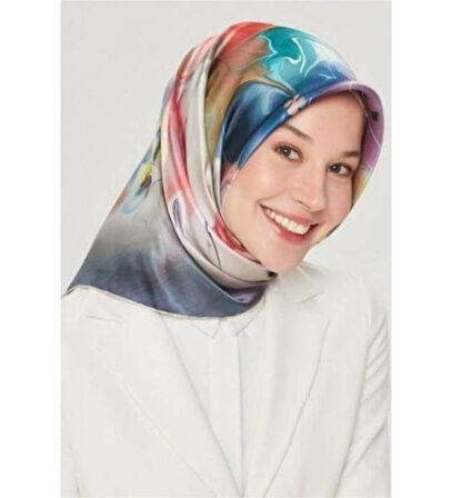 Armine E21YA8527D0401 Dj Saf İpek Eşarp 8527D (T)  (Nostalji Twill)