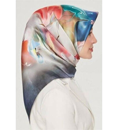 Armine E21YA8527D0401 Dj Saf İpek Eşarp 8527D (T)  (Nostalji Twill)