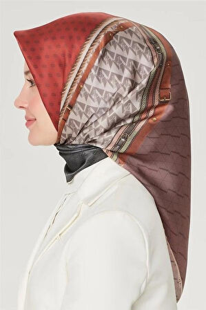 Armine Nostalji Tivil İpek 8519-30 Turuncu Karışık Desen