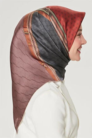 Armine Nostalji Tivil İpek 8519-30 Turuncu Karışık Desen