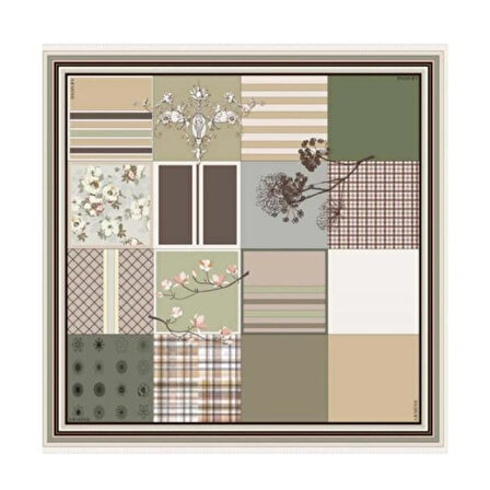 Armine E20YA8303D0333 Dj Saf İpek Eşarp 8303D (T) (Nostalji Twill)