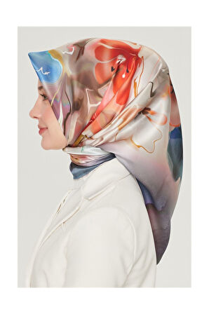 DJ SAF İPEK EŞARP 8527D (S) 90 x 90  (NOSTALJİ SURA) - 81