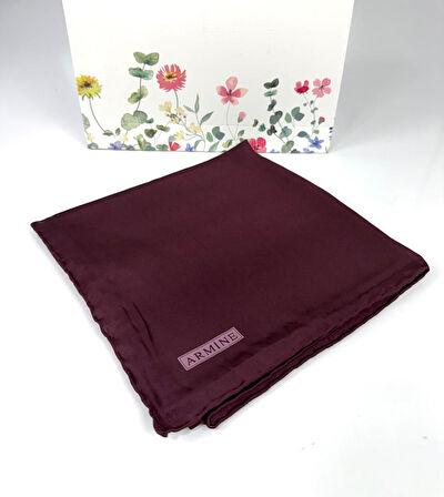 Düz Boyalı % 100 Sura İpek Eşarp 0010D