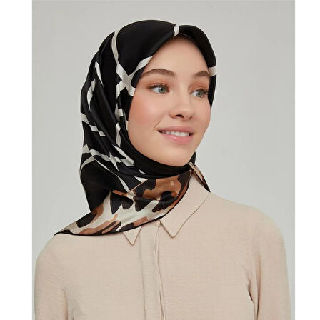Armine E21KA8653D0420 Dj Saf İpek Eşarp 8653D (T)  (Nostalji Twill)