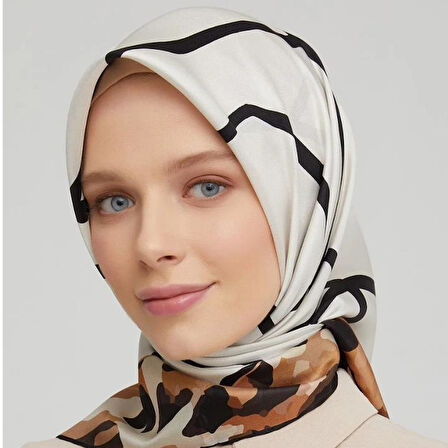 Armine E21KA8653D0431 Dj Saf İpek Eşarp 8653D (T)  (Nostalji Twill)