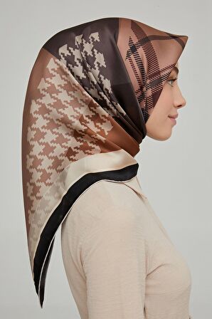 Armine Nostalji Serisi %100 İpek Twill  Eşarp 8620-38