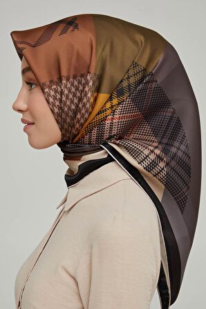Armine Nostalji Serisi %100 İpek Twill  Eşarp 8620-38