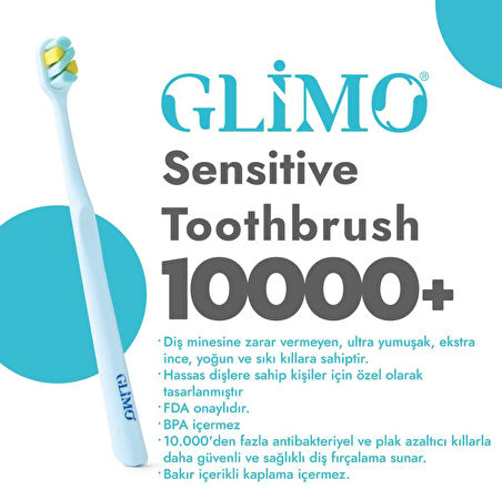 Glimo Sensitive Diş Fırçası 10000+ Ultra Soft Beyaz