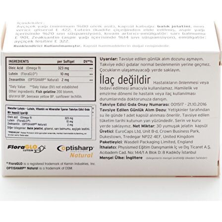 Macufer Lutein & Zeaxanthin 30 Kapsül
