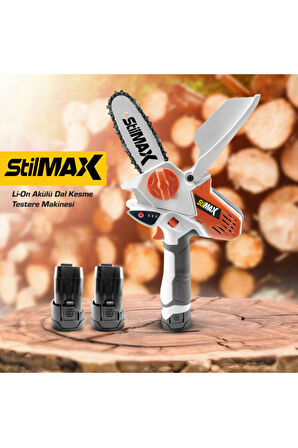 Lion Çift Akülü Şarjlı Mini Dal Budama Makinesi Kesme El Testeresi Portatif Mini Bıçkı 24v 4ah