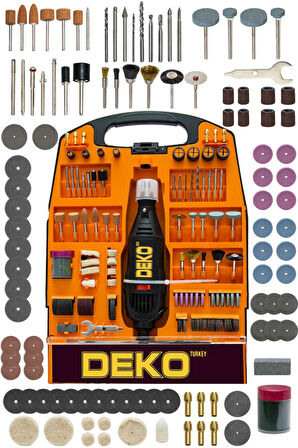 Dekoturkey 400watt Devir Ayarli 300parça Hobi Gravür Seti El Motoru Mini Taşlama Seti Dkt-300pc