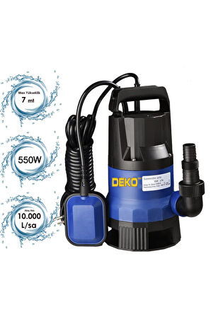 Qsb550 550w Plastik Gövdeli Kirli Ve Temiz Su Dalgıç Pompa Seti Şamandıralı Otomatik Paket Dkt-550d