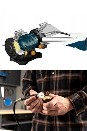 Çok Fonksiyonlu Spiralli Gravür Zımpara Taş Motoru Oyma Seti + 105 pcs Uç Hediyeli 450Watt