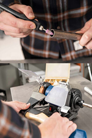 Çok Fonksiyonlu Spiralli Gravür Zımpara Taş Motoru Oyma Seti + 105 pcs Uç Hediyeli 450Watt