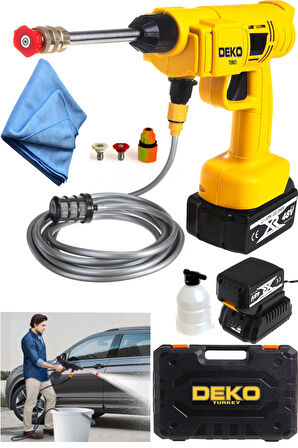 Akülü 60bar Yüksek Basınçlı Oto Yıkama Klima Temizleme Makinesi 48v + Kurulama Bezi