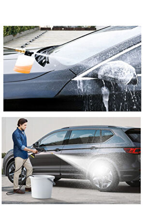 Akülü 60bar Yüksek Basınçlı Oto Yıkama Klima Temizleme Makinesi 48v + Kurulama Bezi