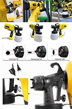 Spg4080 Profesyonel Elektrikli Sprey Boya Tabancası 800w Dezenfektan Püskürtme Makinesi + Çift Nozul