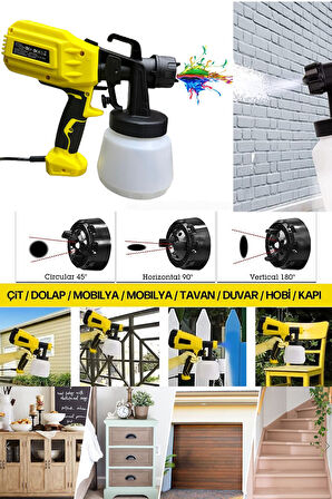 Spg4080 Profesyonel Elektrikli Sprey Boya Tabancası 800w Dezenfektan Püskürtme Makinesi + Çift Nozul