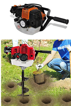Dkt7980 Benzinli Fidan Dikme Toprak Burgu Makinesi 150mm*100cm Toprak Delme Ucu 7.9 Hp Xmotor
