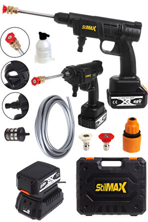 Stm48cw Brushless Motor Yüksek Basınçlı Oto Yıkama Makinesi Akülü Su Tabancası 55 Bar 48v 10ah