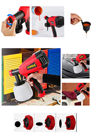 Sweden Yüksek Basınçlı Boya Ilaç Dezenfektan Püskürtme Makinesi Elektrikli Sprey Boya Tabancası 800w